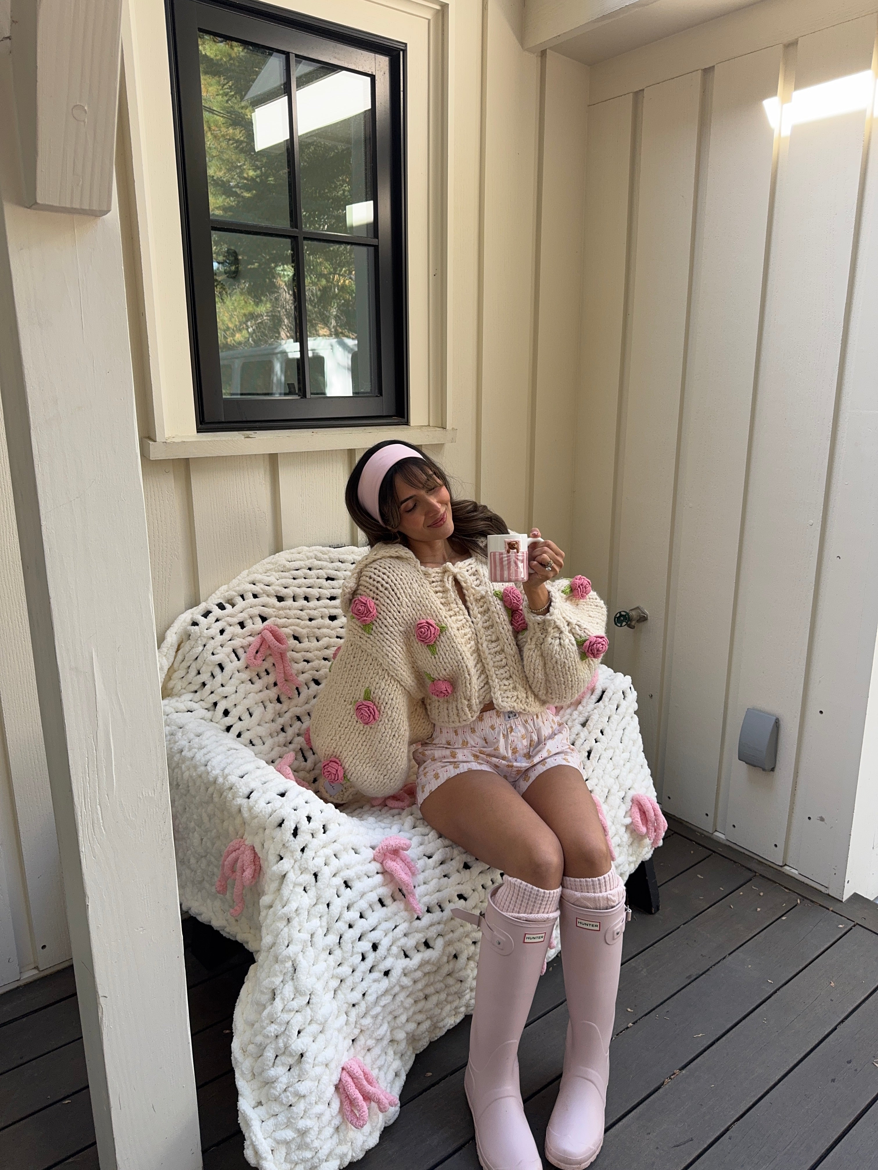 Rose El Örgüsü Hırka