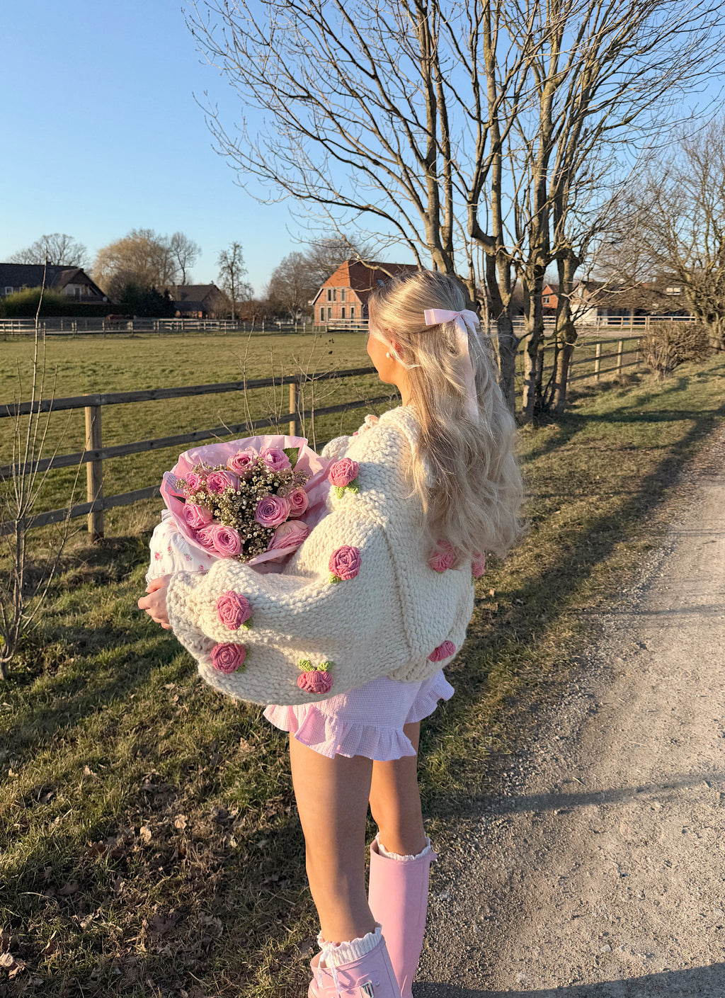 Rose El Örgüsü Hırka