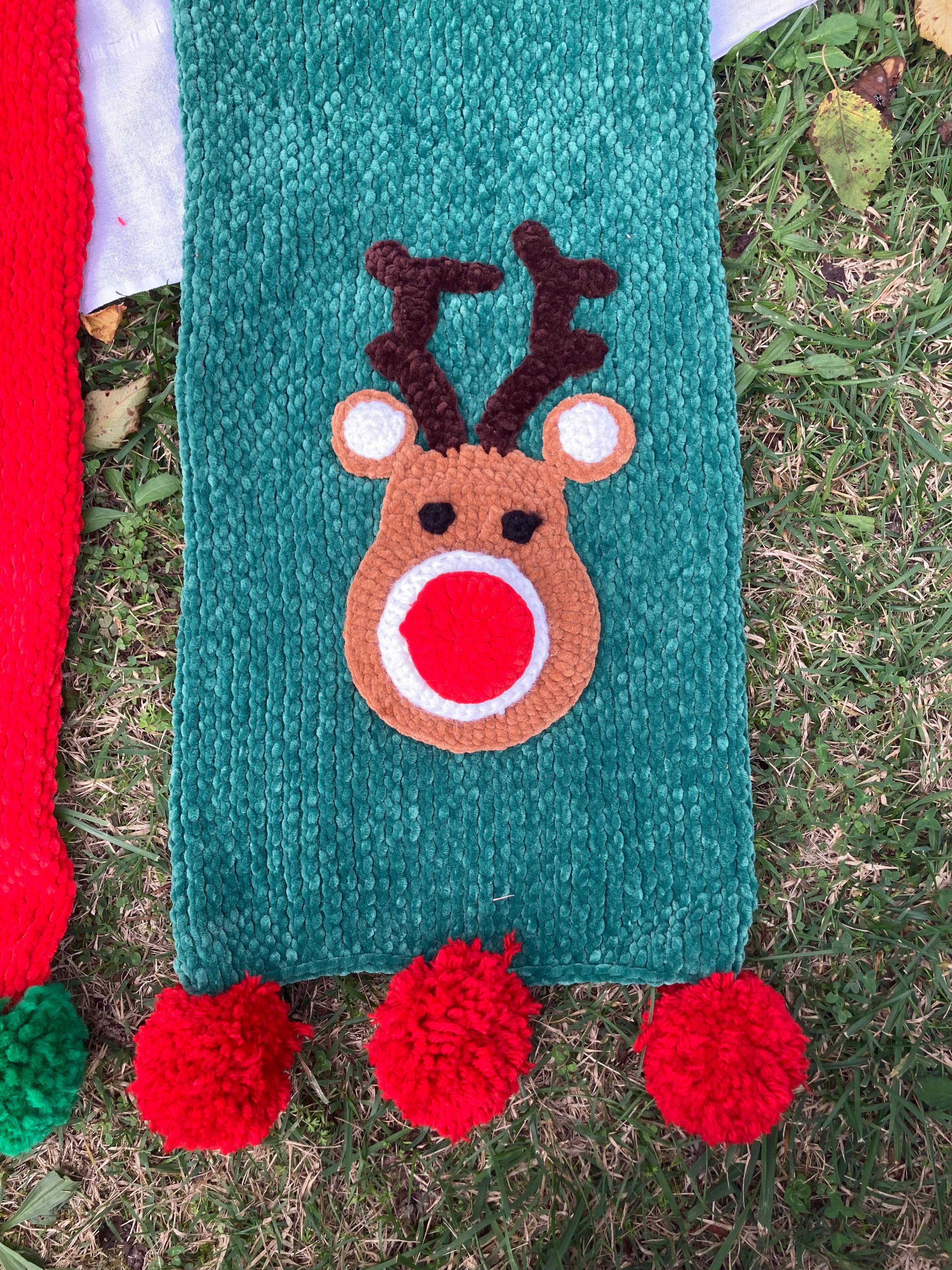 Christmas Joy El Örgüsü Atkı