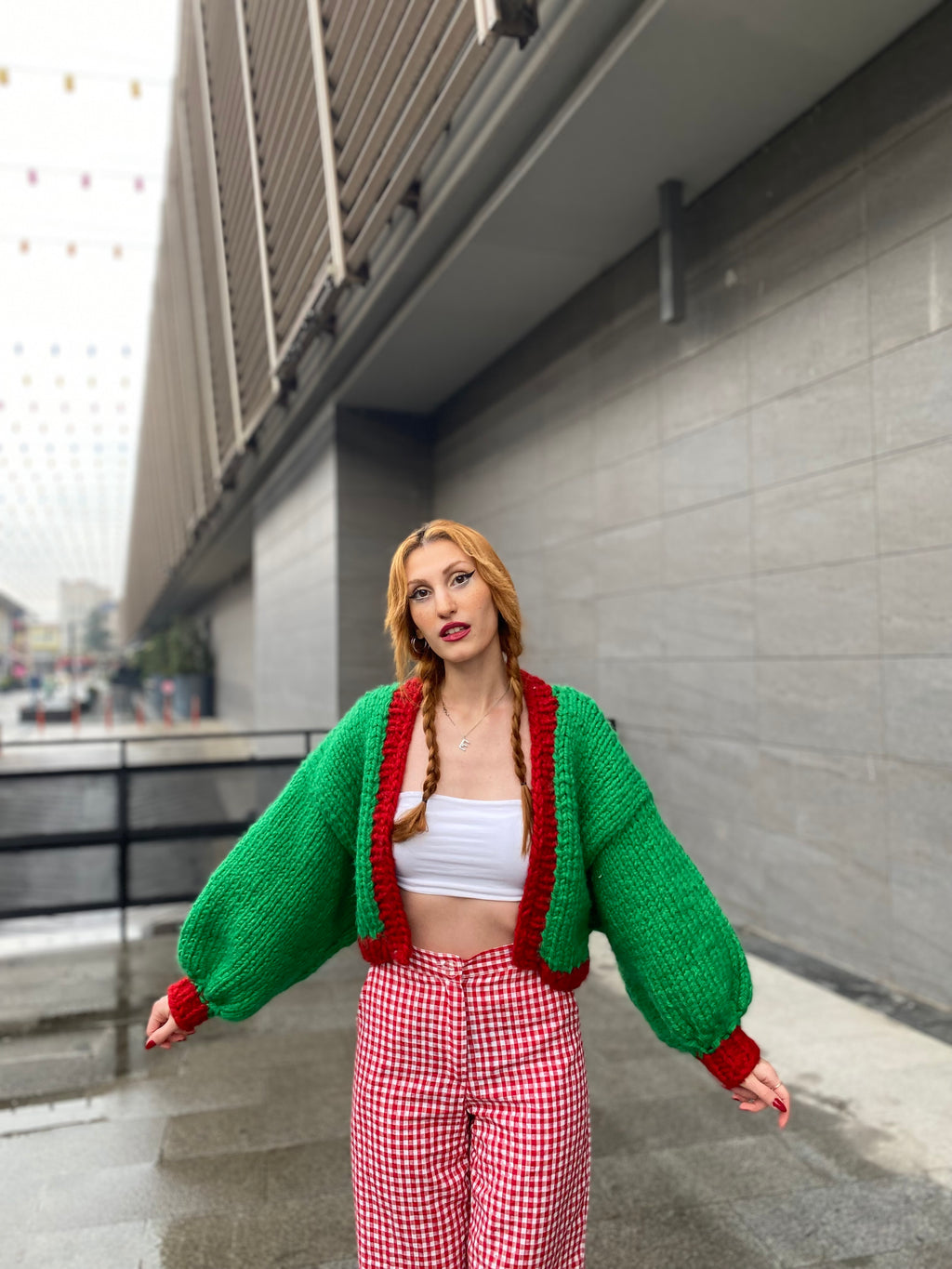 Snowman El Örgüsü Hırka