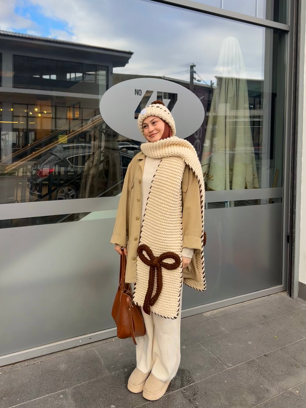 Ribbon El Örgüsü Atkı + Bere