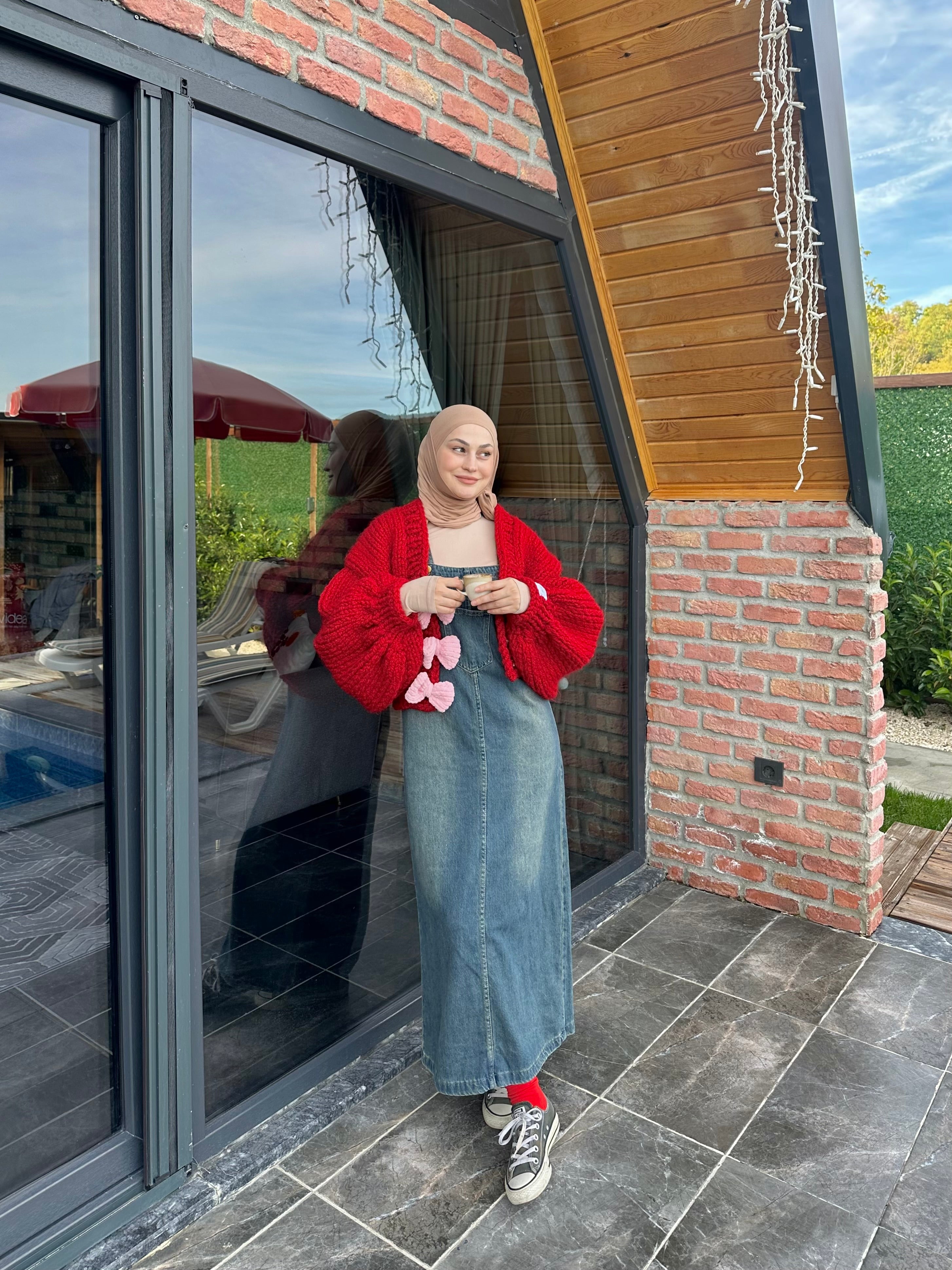 Ribbon El Örgüsü Hırka