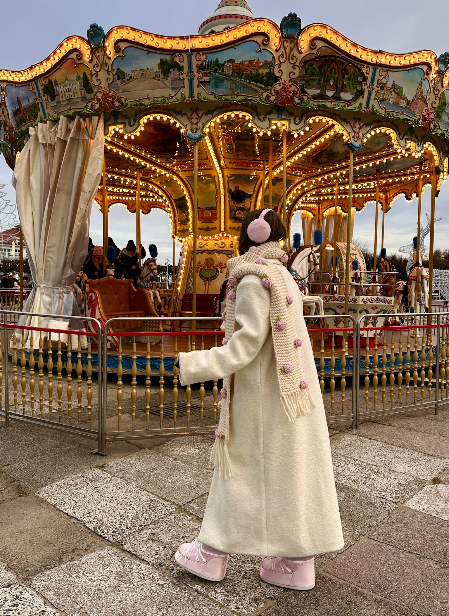 Rose El Örgüsü Atkı + Bere