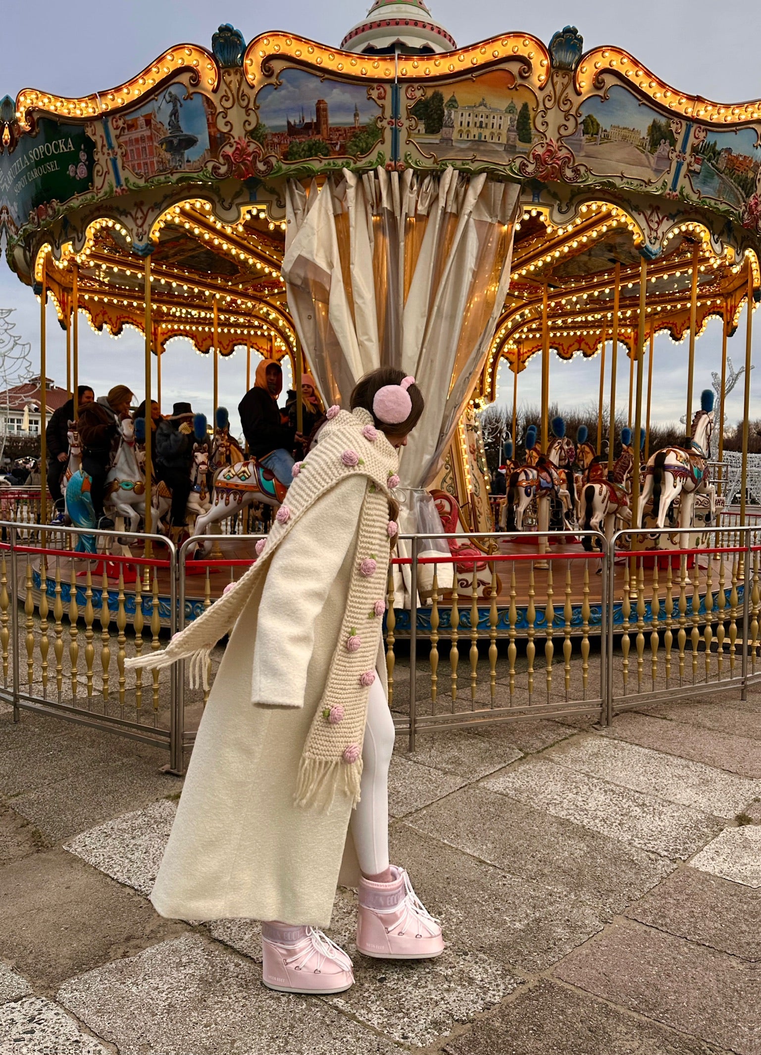 Rose El Örgüsü Atkı + Bere