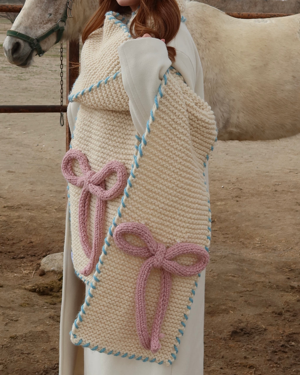 Ribbon El Örgüsü Atkı + Bere