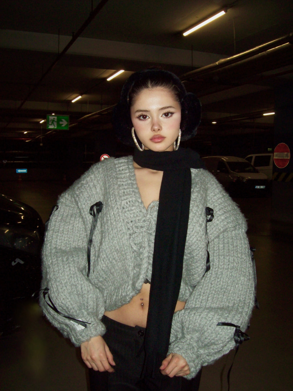 Black Ribbon El Örgüsü Hırka