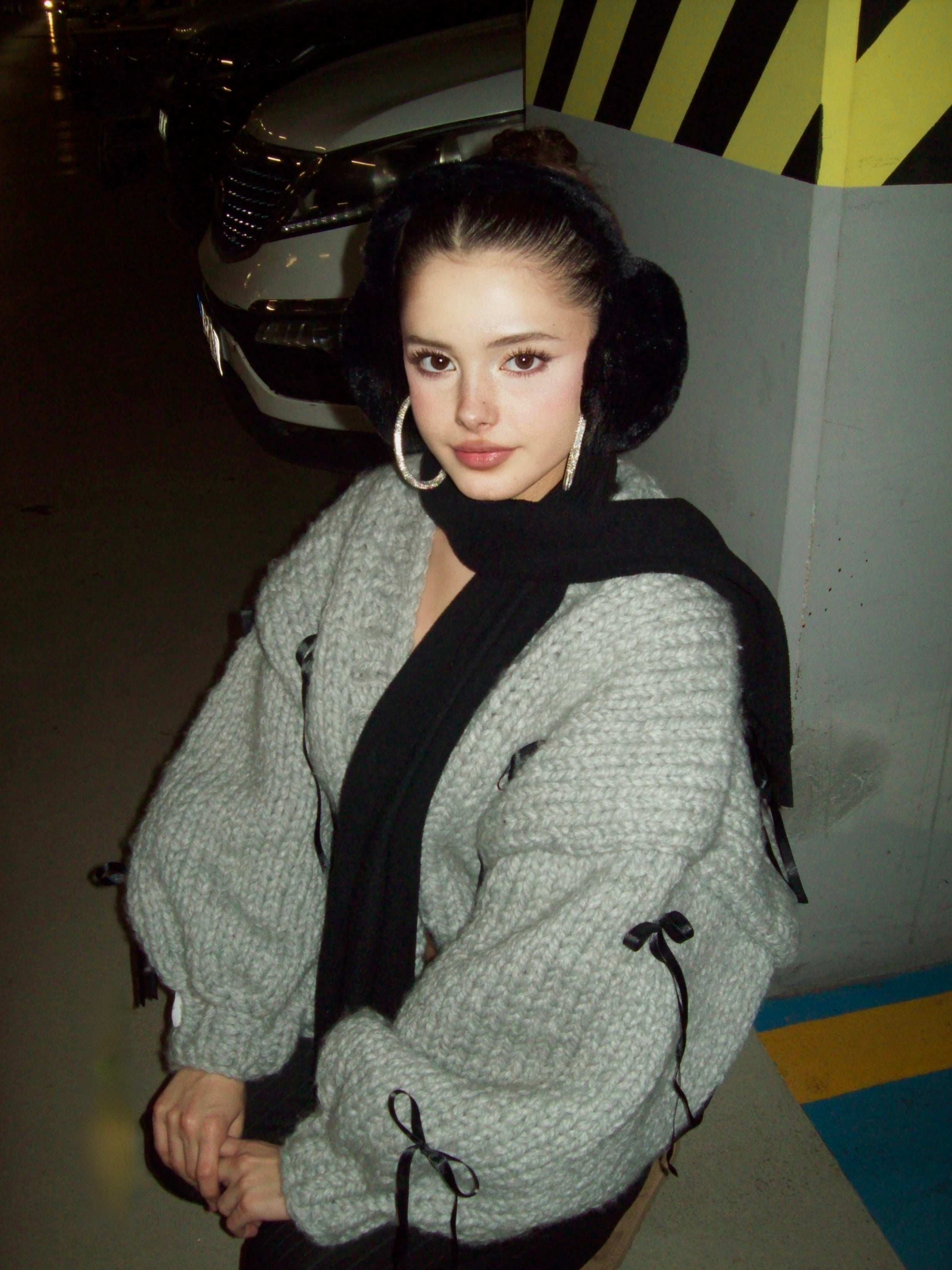 Black Ribbon El Örgüsü Hırka