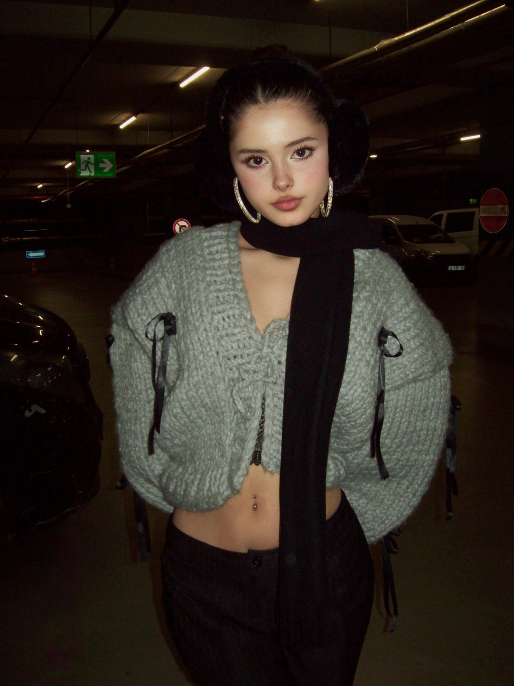 Black Ribbon El Örgüsü Hırka