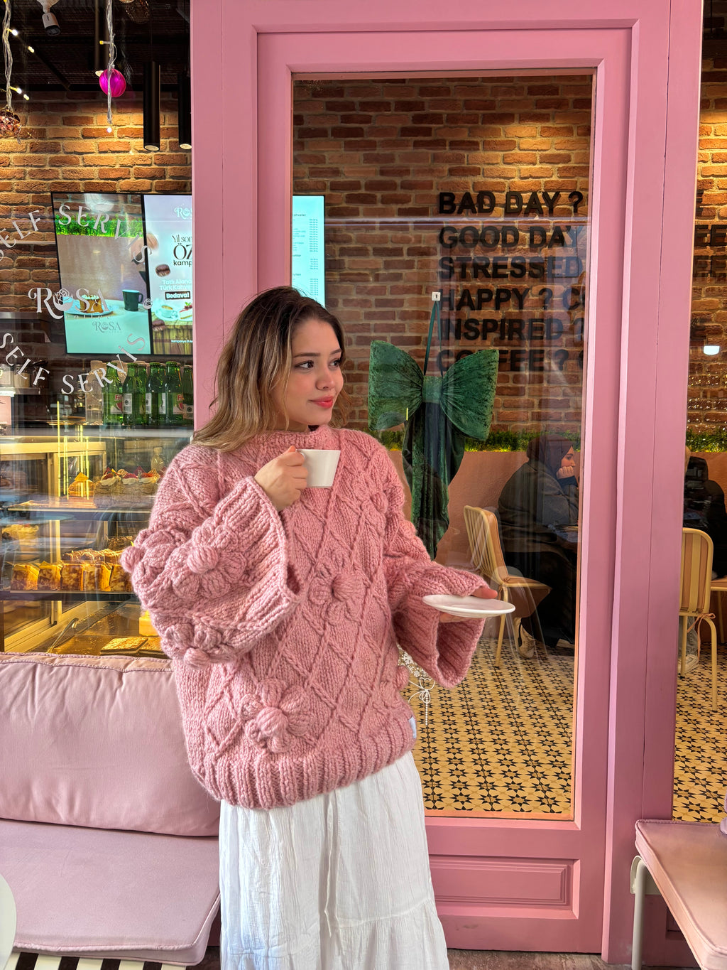 Bubble Bloom El Örgüsü Kazak