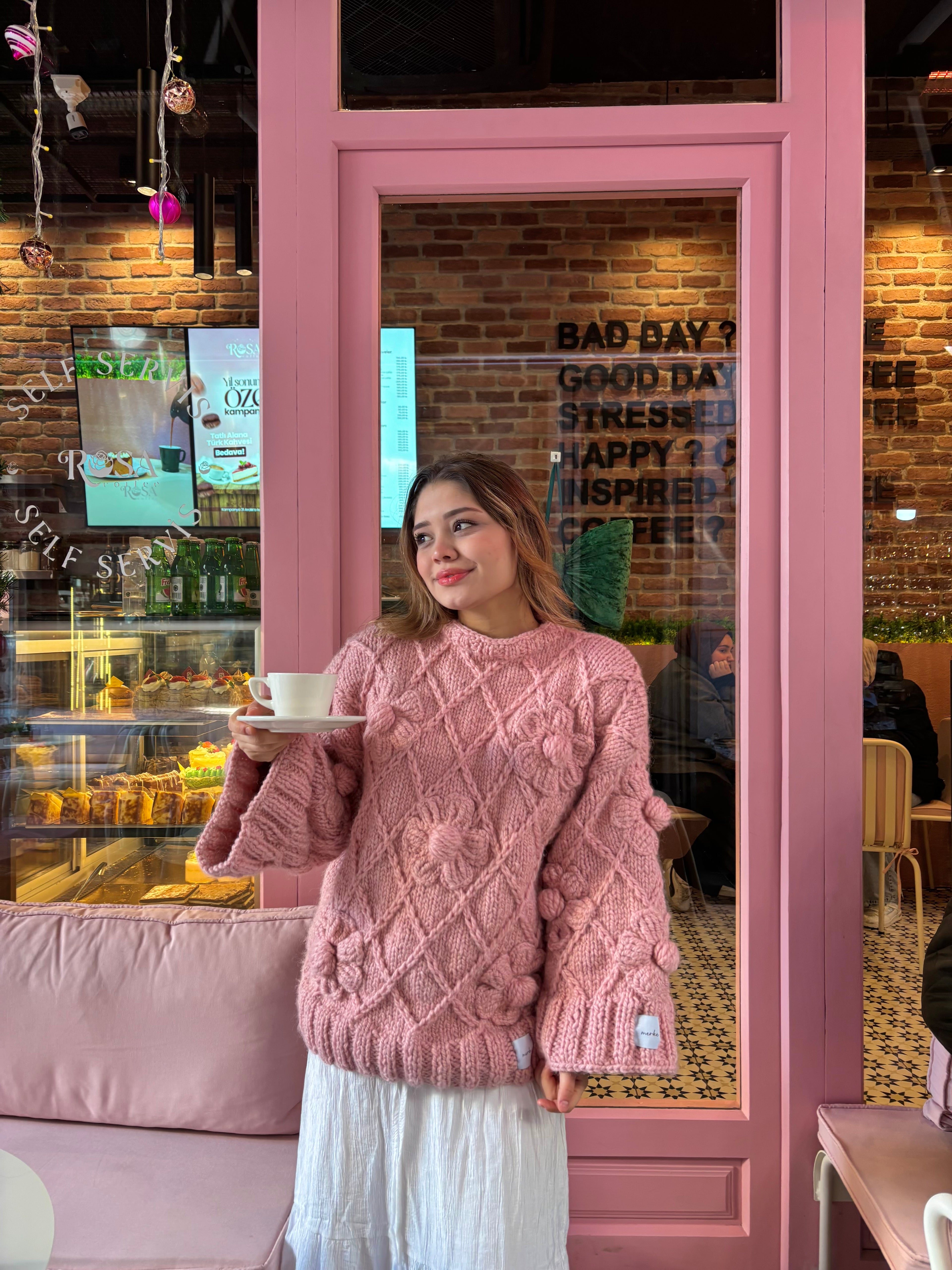 Bubble Bloom El Örgüsü Kazak