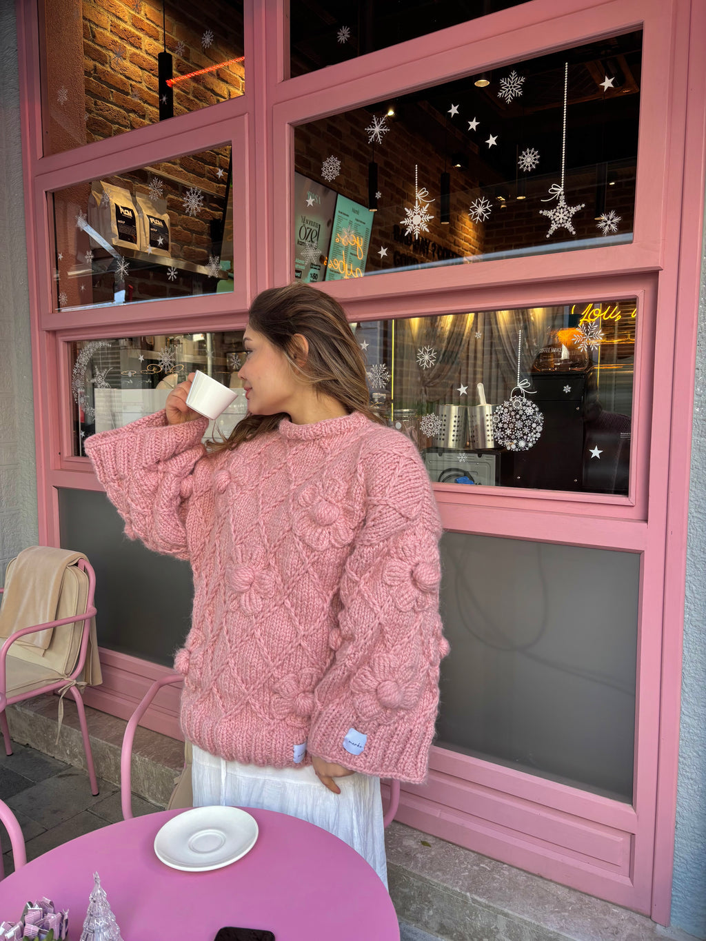 Bubble Bloom El Örgüsü Kazak