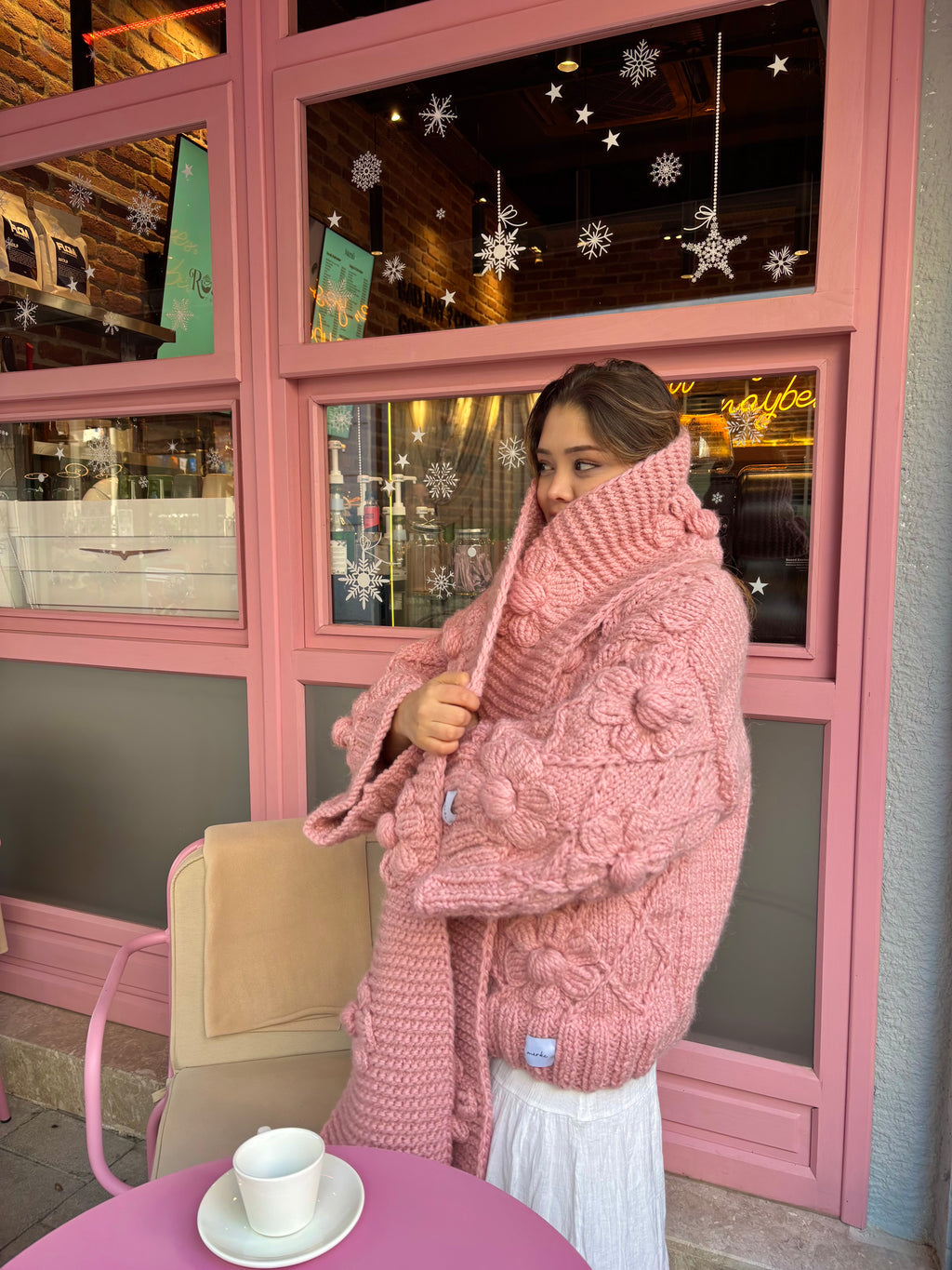 Bubble Bloom El Örgüsü Kazak