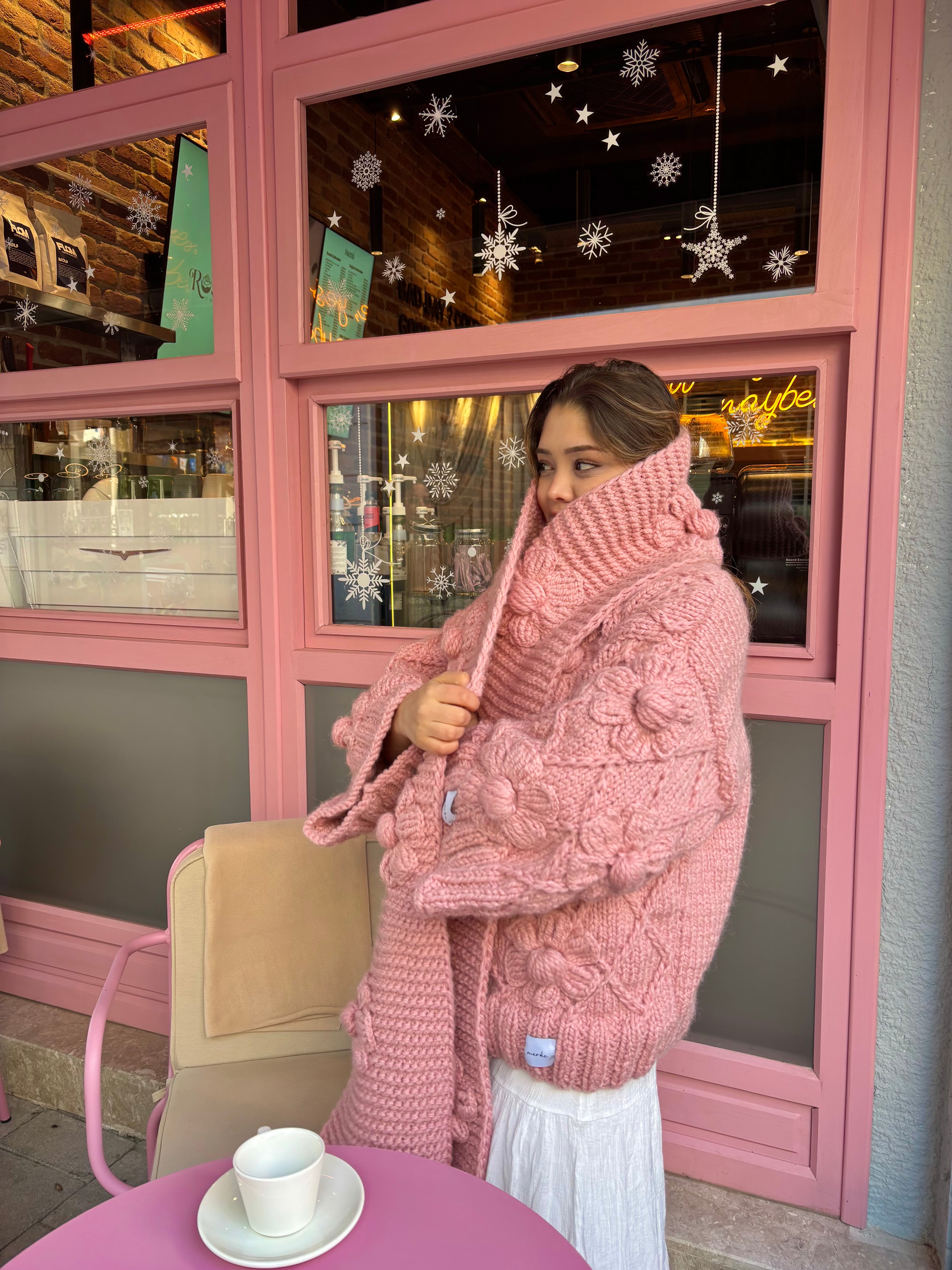 Bubble Bloom El Örgüsü Kazak