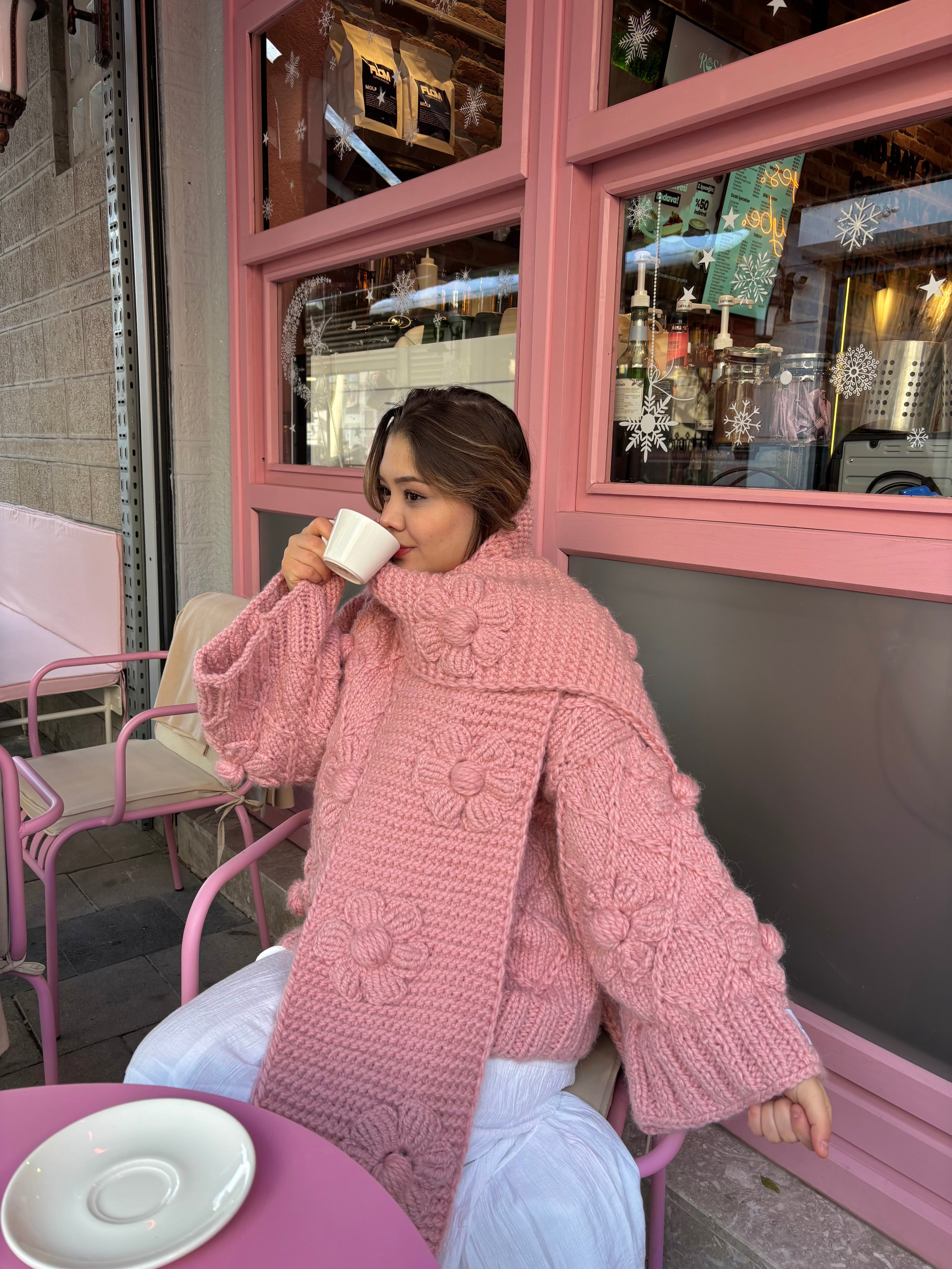 Bubble Bloom El Örgüsü Kazak