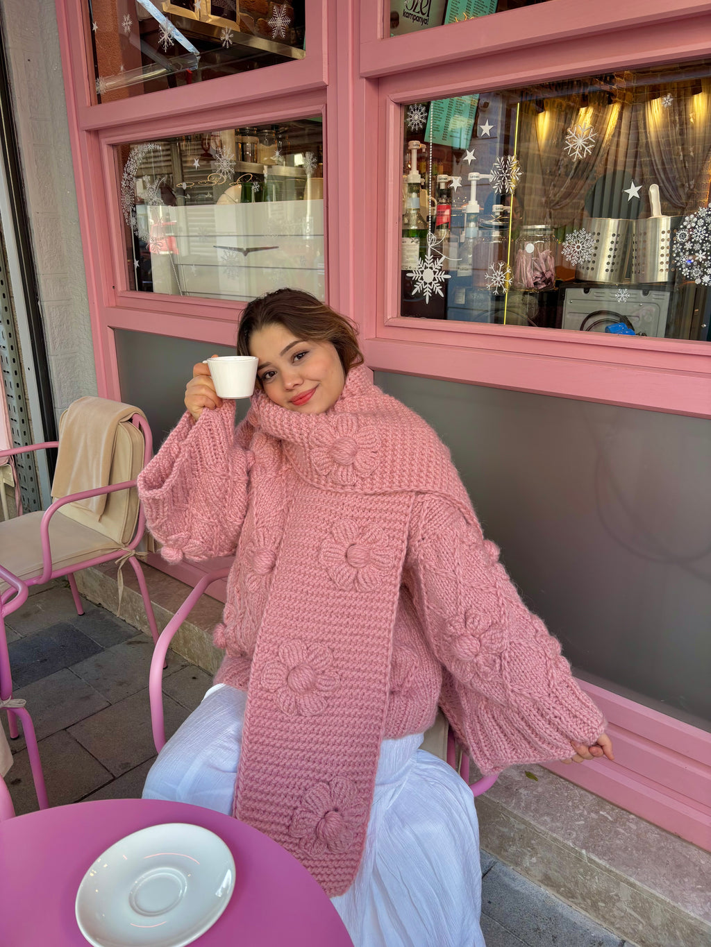 Bubble Bloom El Örgüsü Kazak