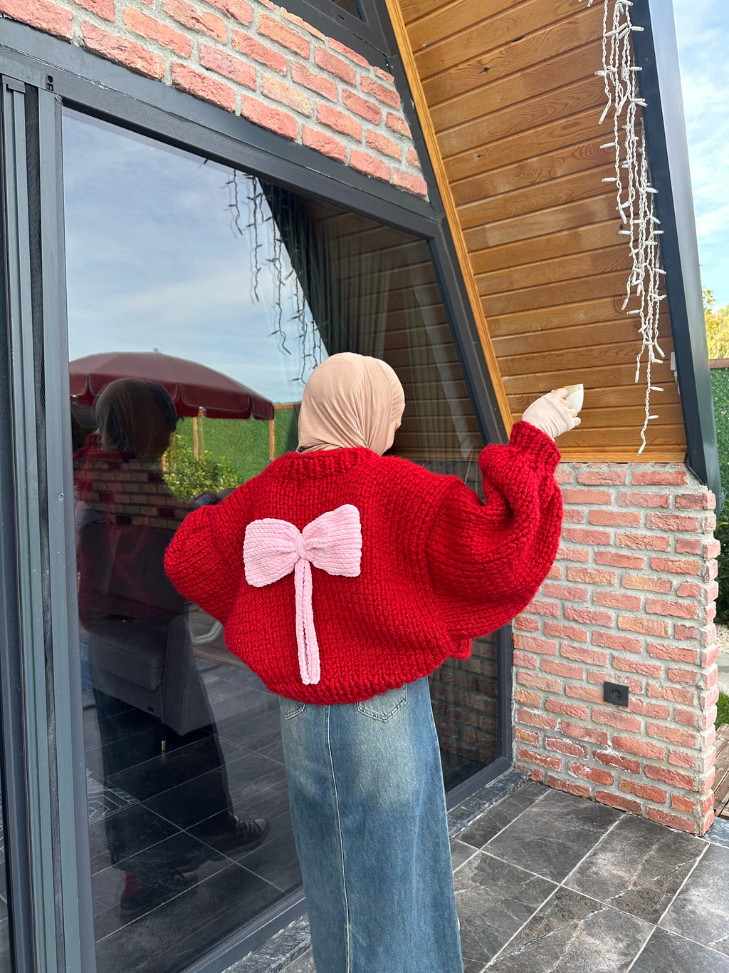 Ribbon El Örgüsü Hırka