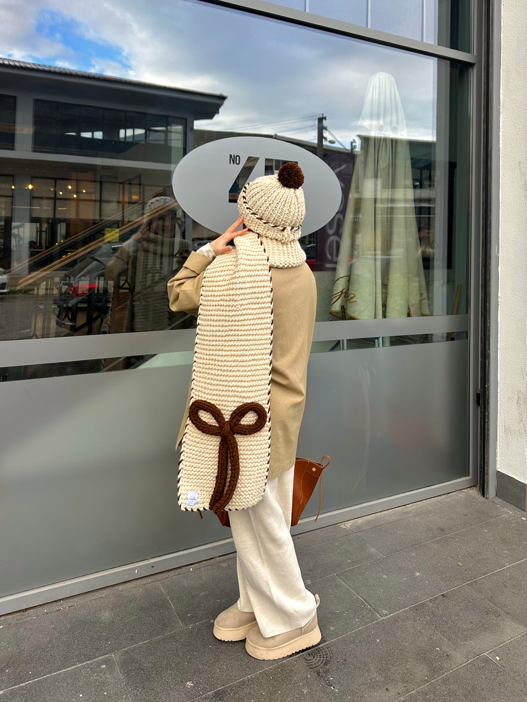 Ribbon El Örgüsü Atkı + Bere