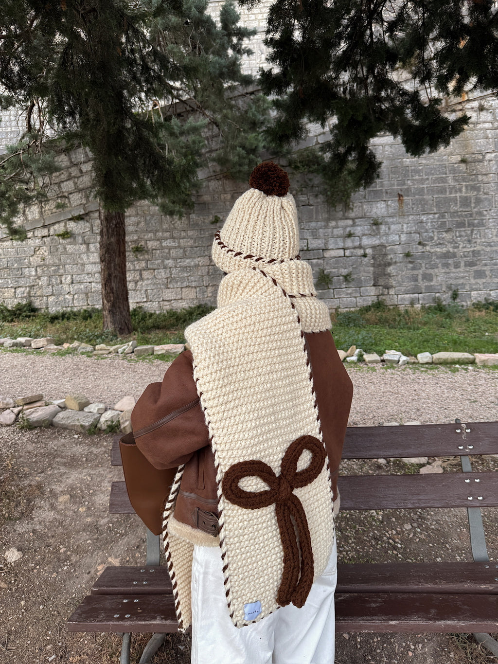 Ribbon El Örgüsü Atkı + Bere