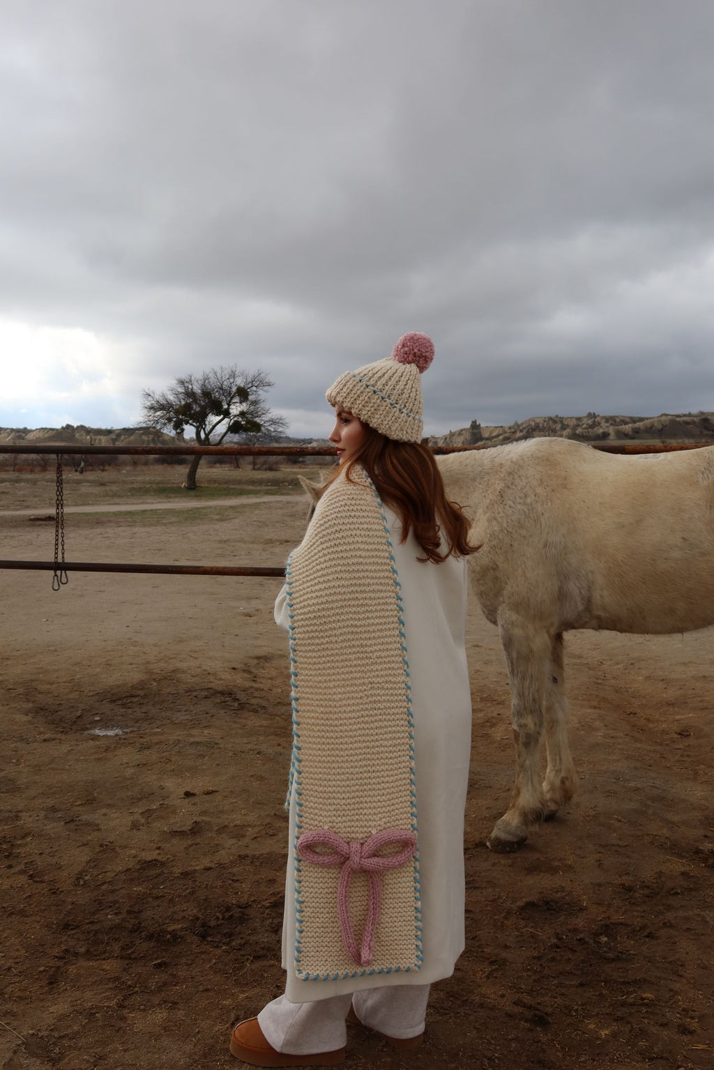 Ribbon El Örgüsü Atkı + Bere