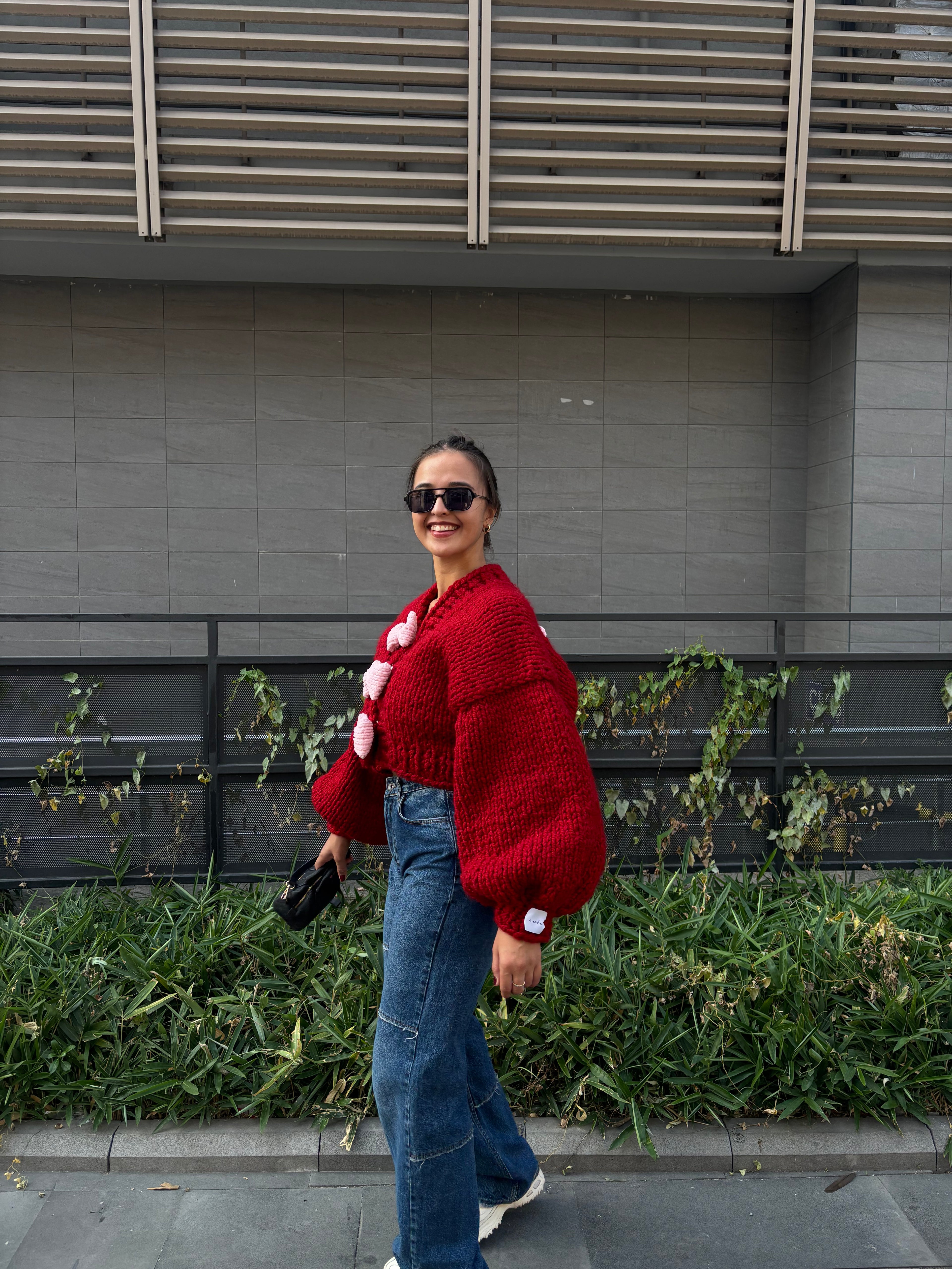 Ribbon El Örgüsü Hırka